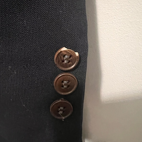 CLAIBORNE NAVY BLUE SPORTS JACKET- MENS- VINTAGE- 48L - Picture 3 of 9